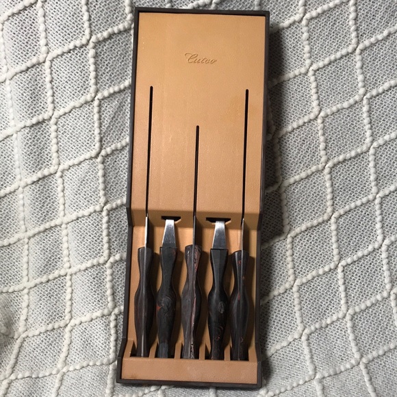 Cutco Kitchen Vintage Cutco Carving Set With Storage Tray Great